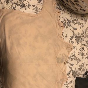 Cream cold shoulder slouch shirt